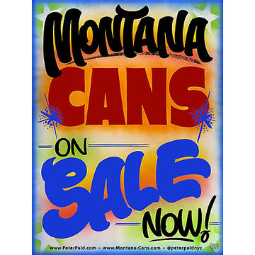 Montana Cans Merchandising Signs, Small - 6" x 9" Sign in Plastic Hang Tag