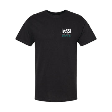 FAM Queens NY black tee